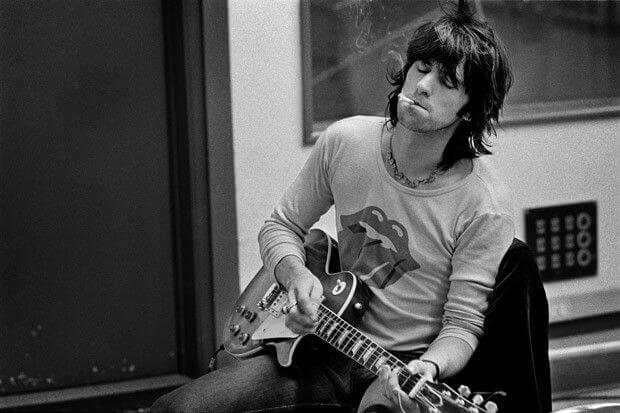 Keith Richards con Gibson Les Paul