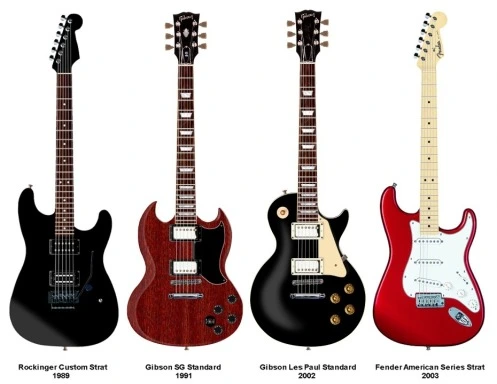 Distintas guitarras eléctricas