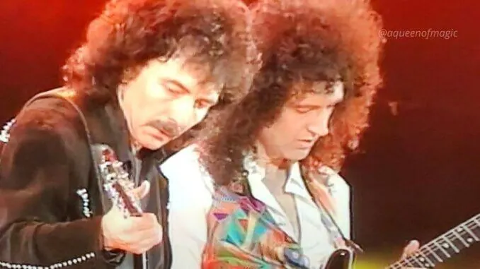 Tony Iommi con Brian May (Queen)